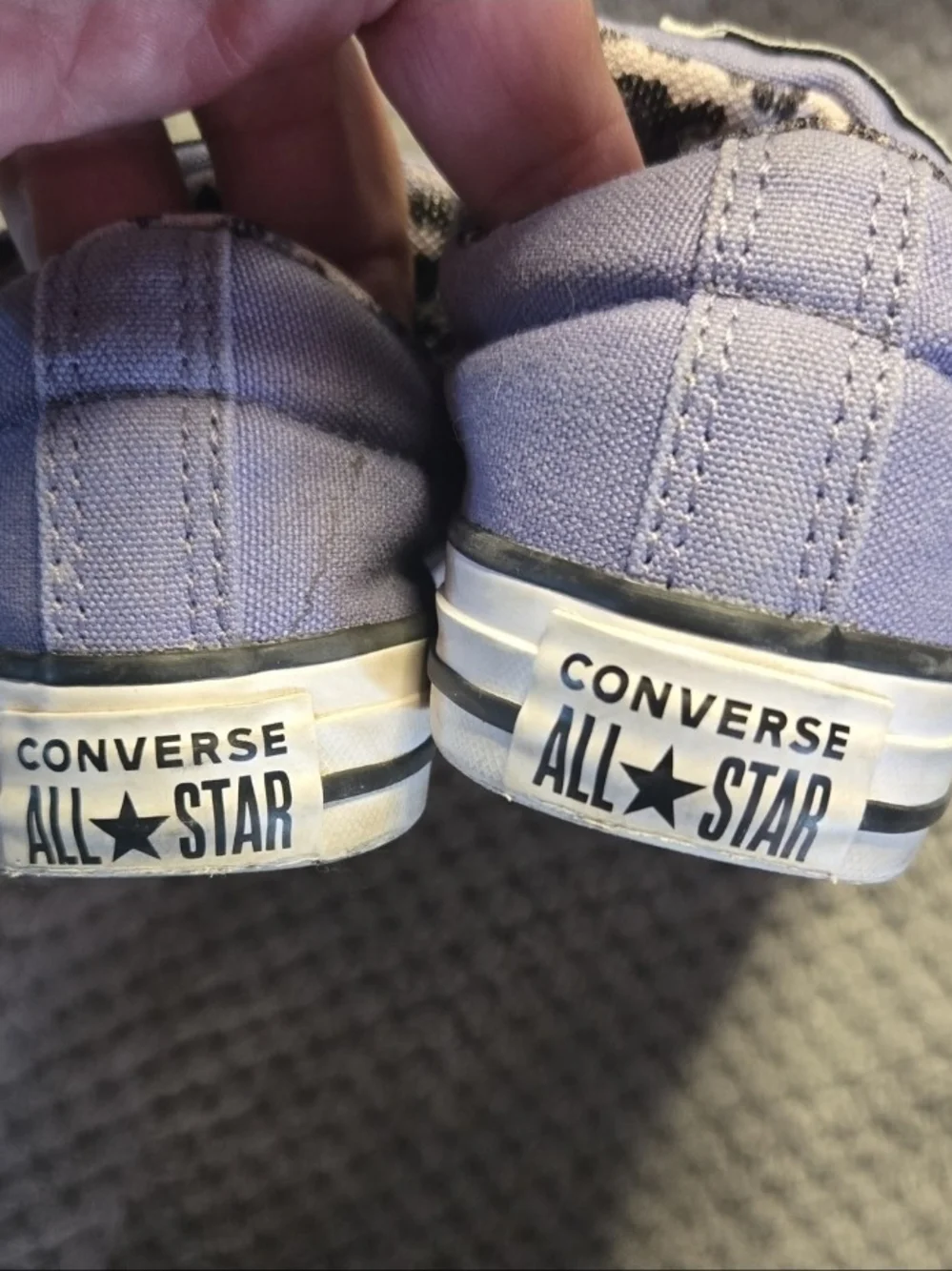 Converse Chuck Taylor All Star Kids Street Slip Purple Leopard Size 12